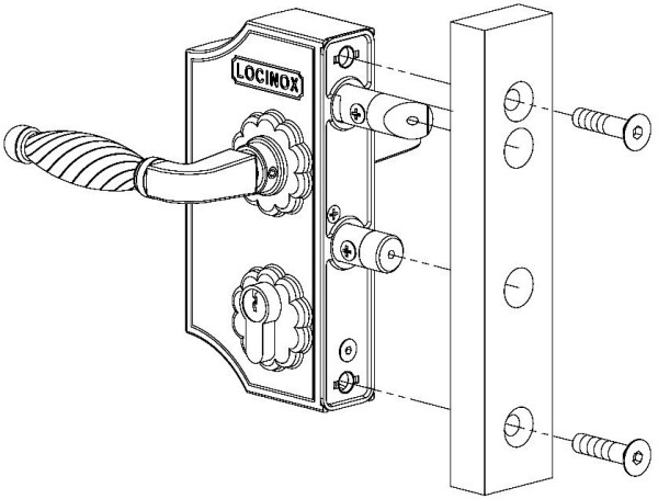 Ziergitterschloss, groß,FL 10-30mm, moosgrün
