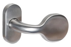 Schmalrahmenknopf, fest Edelstahl