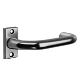 Drückerlochteil, U-Form auf Rosette Alu F1