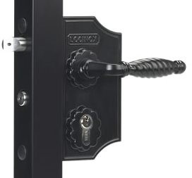 Ziergitterschloss, klein, 50-60mm, schwarz