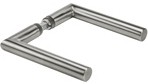Edelstahl-Drückerpaar L-Form