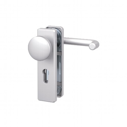 Feuerschutz-Garnitur, Drücker/Knauf, ALU eckig ZT/FS 2100