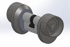 Dreikantzylinder, beidseitig, 17mm Kantenlänge
