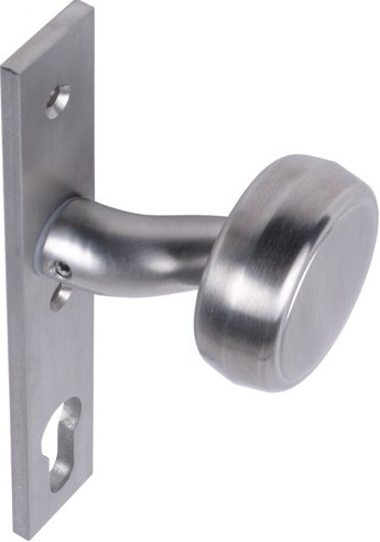 gekröpfter Flachknopf, VA drehbar auf Kurzschild