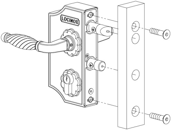 Ziergitterschloss, klein, FL10-20mm, schwarz