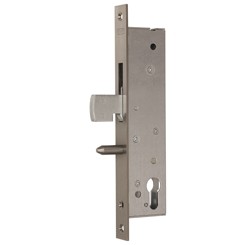 Hakenriegelschloss Dorn 30mm, VA-Stulp mit Führungsdorn