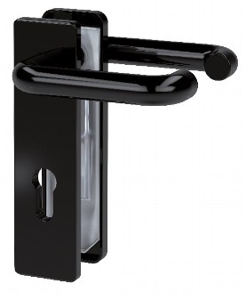 Feuerschutz-Garnitur, Drücker/Drücker, schwarz