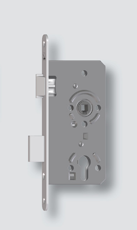 Objektschloss D60mm, Entf.72mm,VA-Stulp 20x235mm, RE