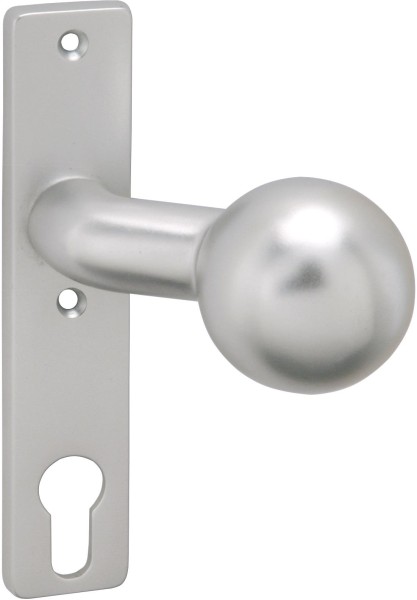 Gekröpfter Kugelknopf fest auf Kurzschild, Alu F1