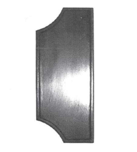 Schlosskastenblende, glatt DIN rechts