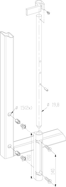 Bolzenstangenriegel,Tannengrün R6009,Stahl-Riegel