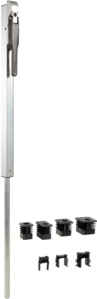 Suby-Kantriegel, Gehäuse silber, Hebel schwarz