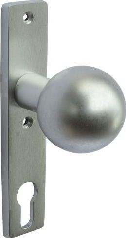 gerader Kugelknopf drehbar auf Kurzschild, Alu F1