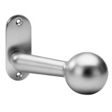 gekröpfter Kugelknopf, VA fest auf ovaler Rosette